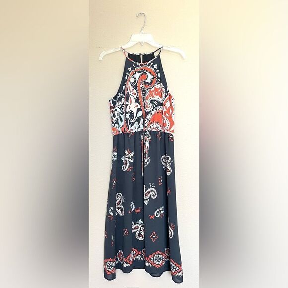 LOFT Sunset Paisley Midi Dress - Picture 6 of 10